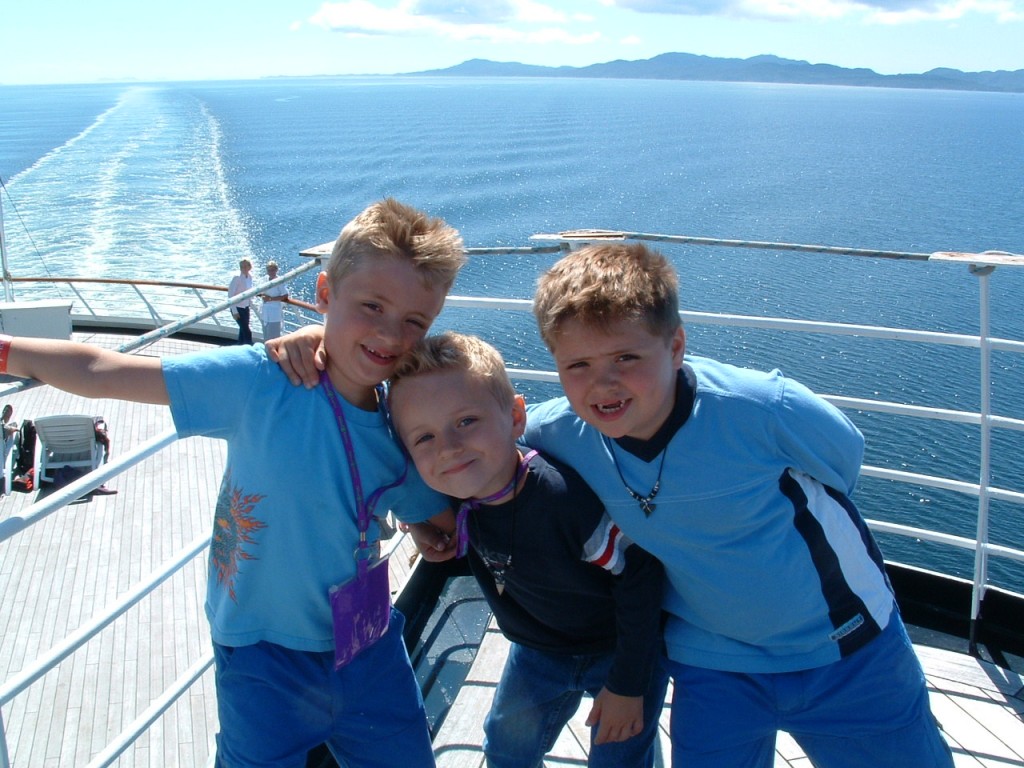 Boys on ship