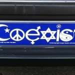 Coexist bumper sticker